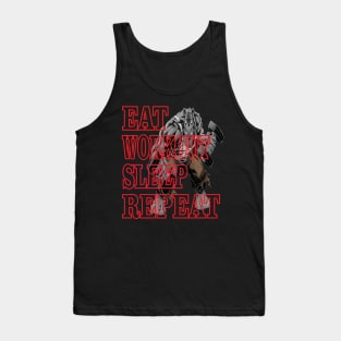 Fitness Shirts Gym Eat Sleep Workout Repeat T-Shirt Shirts and Gift Items Tank Top